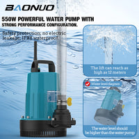 Lithium Battery Submersible Pump for Aquarium Water Change and Garden Watering