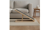 Adjustable Wooden Pet Ramp Space-Saving Foldable Dog Stairs Foldable Dog Ramp Strong Load-Bearing Wooden Pet Ladder for Bed