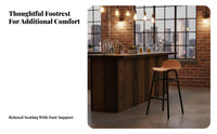 Saddle Seat Bar Stool Warehouse and Design Backless Saddle Stool Modern Design Built-in Footrest for Business Owners, Cafe