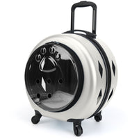 Wheeled Pet Carrier Sturdy-Housing Pet Carrier with Wheels Breathable for Travel