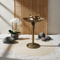 Shell Bird Bath Weather-Resistant Garden Decor Stable Base for Yard