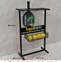 Racket Storage Rack for Pickleball and Table Tennis, Iron, Indoor, Customizable Logo
