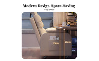 Adjustable Backrest Recliner with Footrest Multi-Angle Reclining Push-Back Recliner Ergonomic Support Lounge Chair Space Saving for Deactivatedice Workers, Students, Homeowners, Bedroom, Reading Nook, Home Theater