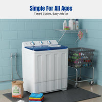 Semi-Automatic Twin Tub Washing Machine, Large Capacity, Home Laundry, Infant Care, Integrated Rotation