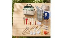 AllAll-Inclusive Beekeeping Tool Kit with Carry Tote Portable Beekeeping Tool Kit Easy to Use Organizer Tote Multi-Pocket for Beekeepers, Hobbyists, Apiary, Backyard