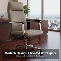 Waist-Highrear Managerial Wheeled Chair Adjustable Height Rotate Seat Modern and Design Tilt Control for Managers, Students