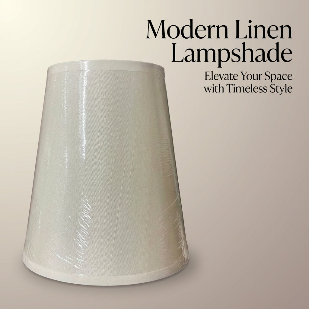 Light Shade for Ceiling Lamp with Premium Linen Textile, Tall 19cm Lampshade for Crystal Chandeliers, E14 for Living Room