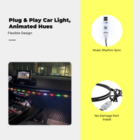 USB RGB LED car light strip, sound-activated