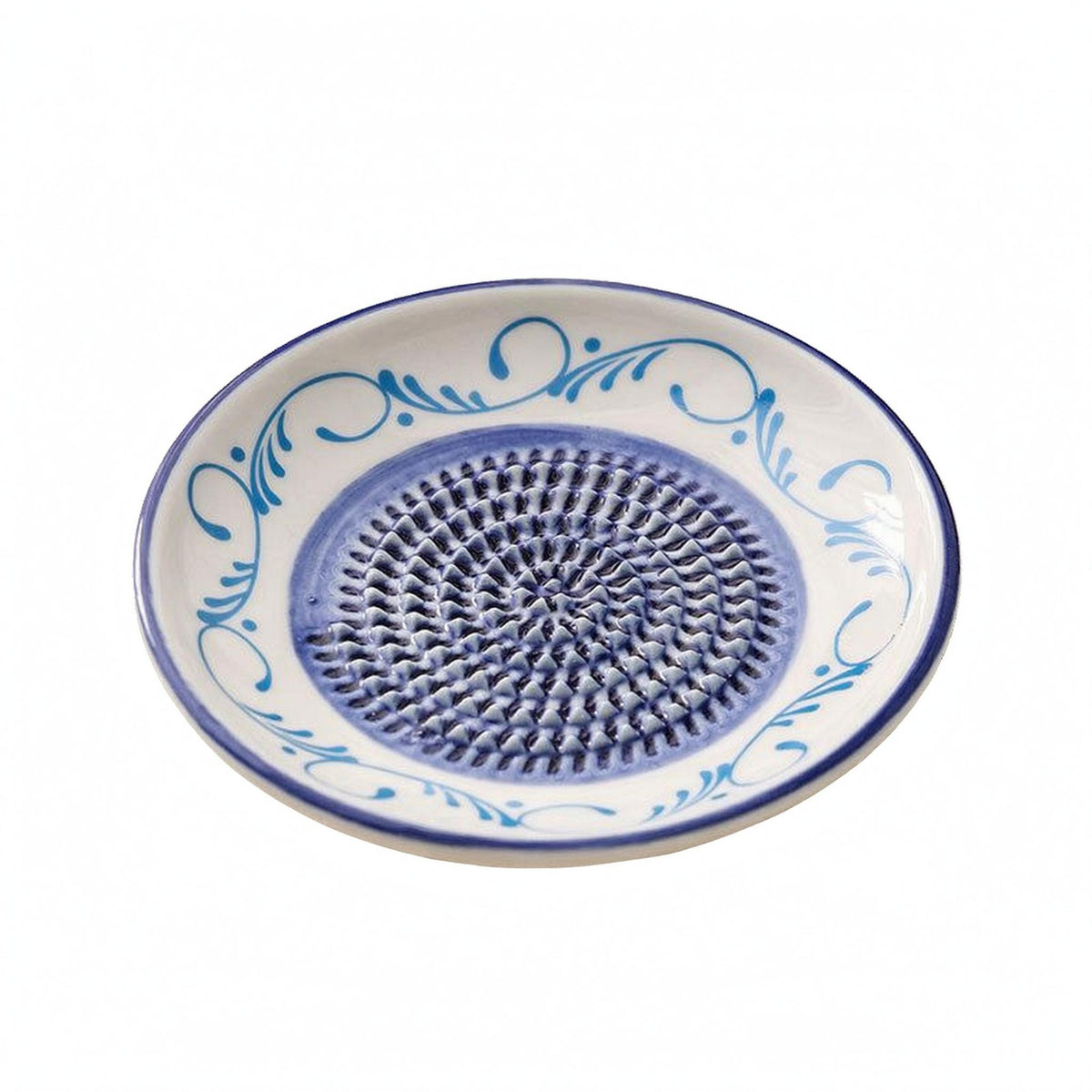 Ceramic Ginger Grater Plate Textured Center Ceramic Grinding Plate Glazed Finish