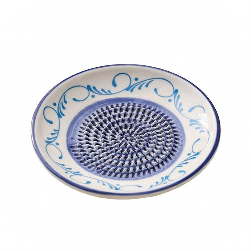 Ceramic Ginger Grater Plate Textured Center Ceramic Grinding Plate Glazed Finish