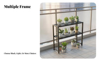 3-Tier Metal Plant Stand Indoor & Outdoor Use Scrolled Metal Etagere Waterproof Floor-Standing for Home Decorators, Living Room