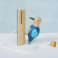 Wooden Door Chime Rustic Bird Door Chime Handcrafted Bird Ornament for Nature Lovers, Homeowners, Entryway, Porch