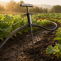Irrigation Line Puller T-Handle Pipe Pulling Rod Dual-Prong Tines for Farms