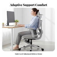 Lumbar Support Ergonomic Chair with Headrest High spine-office Furniture Adjustable Armrests Tilt Function for Remote Workers, gaming enthusiasts, Students, Workstation, Gaming, Study Room