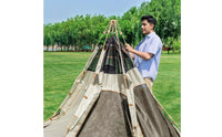 Protection Hexagonal Tent Sun-Shading Foldable Tent Portable Outdoor Shelter Spacious for Backyard