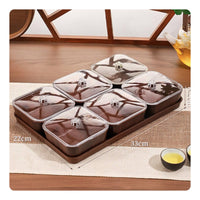 Square Fruit Tray Rounded Corners Lidded Fruit Tray Shallow
