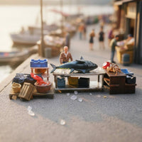Tuna Market Figurine Set Realistic 1:64 Scale Figurine Lifelike