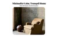 3-Seater Sofa Wabi-Sabi Aesthetic Couch Removable and Cleanable Cover Easy to Clean for Interior Designers, Families, Hotel