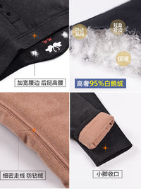 雪中飞特厚鹅绒裤男内穿打底保暖冬季棉裤东北极寒漠河防寒羽绒裤