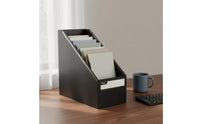 File Storage Box Waterproof Folder Storage Box Sturdy Construction Desktop Document Holder for Students, Teachers, Dorm Room, School
