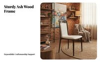 Upholstered Chair with Curved Backrest Nordic design Upholstered Wooden Side Chair Easy Assembly Multifunctional for Dining Room
