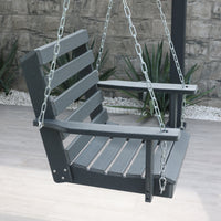 Double-Seat Swing Chair Wide Armrests Swing Chair 2 Person for Patio