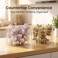 Kitchen Countertop Organizer for Pantry Storage, Transparent Rectangular Wall Holder for Students and Organizers