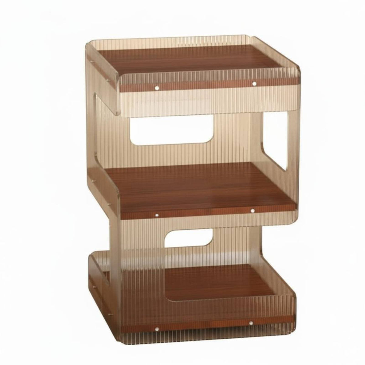 C-Shaped Bedside Shelf Modern Design Nightstand Slides Under Couch for Dorm Room