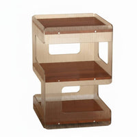 C-Shaped Bedside Shelf Modern Design Nightstand Slides Under Couch for Dorm Room