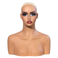 欧美女假发头模mannequin head半身双肩PVC模特头模拍摄展示道具
