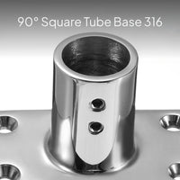 316 Stainless Steel Square Tube Base for Marine Use