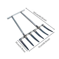 Steel Digging Fork Pointed Tines Long Handled Pitchfork Straight Crosspiece