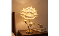 Floral Table Lamp Decorative Flower Table Lamp Floral Desk Light Ambient Romantic for Bedroom, Living Room