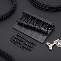 Five-String Bass Bridge Thickened Plate Electric Bass Guitar Bridge Instrument Hardware Excellent Sustain Easy Installation