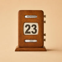 Retro Perpetual Calendar Easy to Read Home Decor Handmade Look for Office