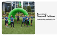 4 Pieces Long-Lasting PVC Inflatable Obstacle Course Set Portable Team Building Inflatable Course Easy Setup Reusable for Adults, Kids, Sports Day, Company Picnics