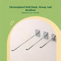 Metal wall hook for entryway