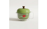 Manual Salad Dryer Centrifugal Salad Dryer with Colander Clear Drain Basket with Handle Multi-Use for Meal Prep
