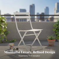 Wireframe Loop rear Chair Folding Seating Furniture Space-Saving for Cafe Owners