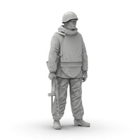 1/72二战俄军士兵1/64白模1/35小摆件微缩素体微型兵人3D打印模型