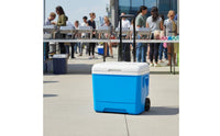 Trolley Insulated Trolley 30L Large Capacity Portable Rolling Chiller Hot and Cold Use Rolling Ice Chest for Campers, Picnics, Tailgating