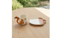 Squirrel Coffee Mug Hand-Painted Teacup Sculpted for Afternoon Tea, Office Desk