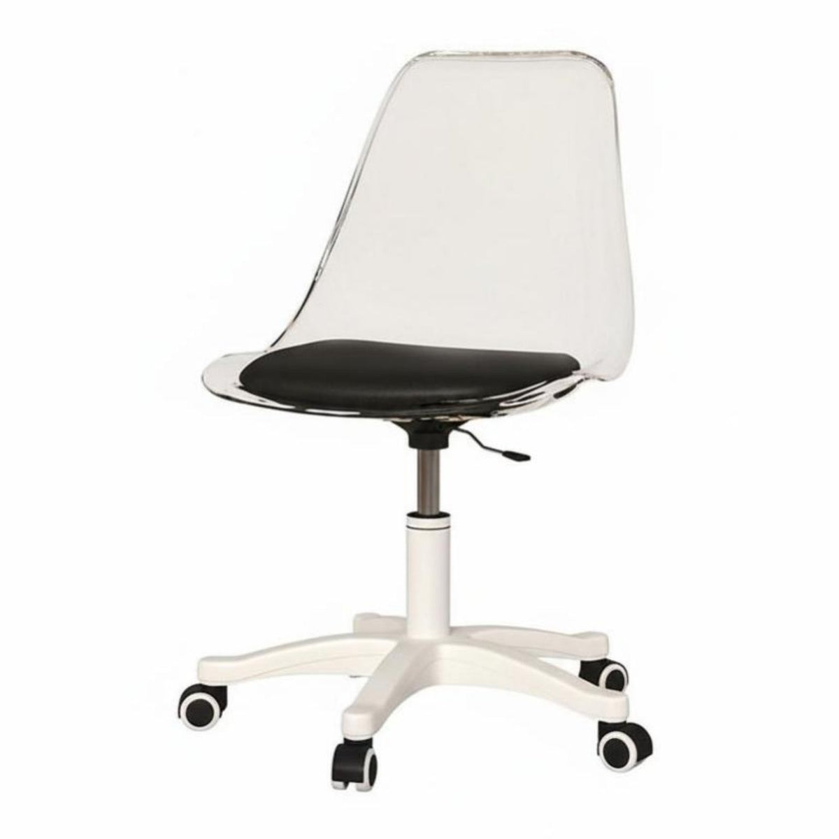 Armless Vanity Stool Comfortable rotating Chair Rolling casters for Students, Teens