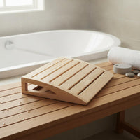S-Shaped Sauna Backrest Natural Wood Wooden Sauna Backrest Curved Shape
