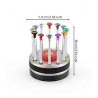 12 Pieces Precision Screwdriver Set with Replacement Bits Anti-Slip Watchmaker Screwdriver Set for Watchmakers