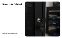 Mobile Amplifier Cabinet With Casters Audio Equipment Cabinet Open Air Design Rolling Stereo Component Rack for Home Theater Enthusiasts, Living Room