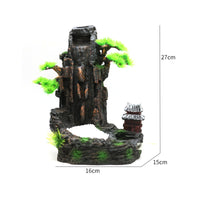 Resin Mountain Waterfall Ornament Aquarium Rockery Landscape Long-Lasting