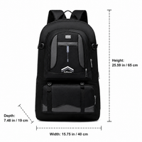 Hiking Backpack for Men Large 36-55L Waterproof Nylon Travel Camping Daypack