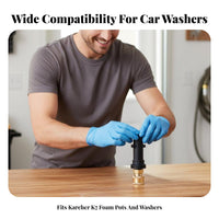 1/4 Inch Quick Connect Adapter Leak-Resistant 1/4 Inch Quick Connect Converter Foam Dispenser Adapter for Car Cleaners, DIY Enthusiasts