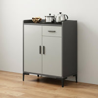 Multi-Functional Sideboard Cabinet Versatile Standing Tea Bar Cabinet Built-in Water Station Glass Door Sideboard for Office Workers, Homeowners